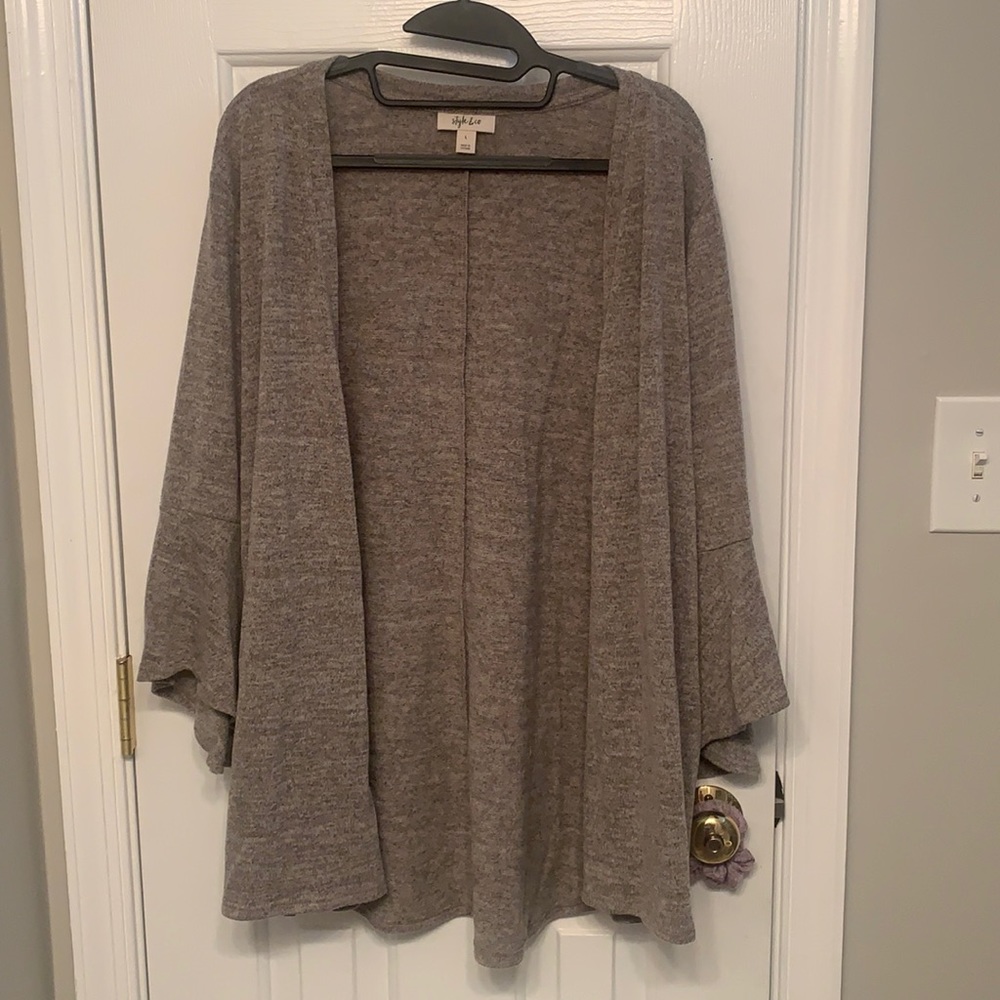 Style&co. Flared-Sleeve Open-Front Cardigan